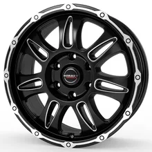 Borbet CW8 black rim window polished matt
