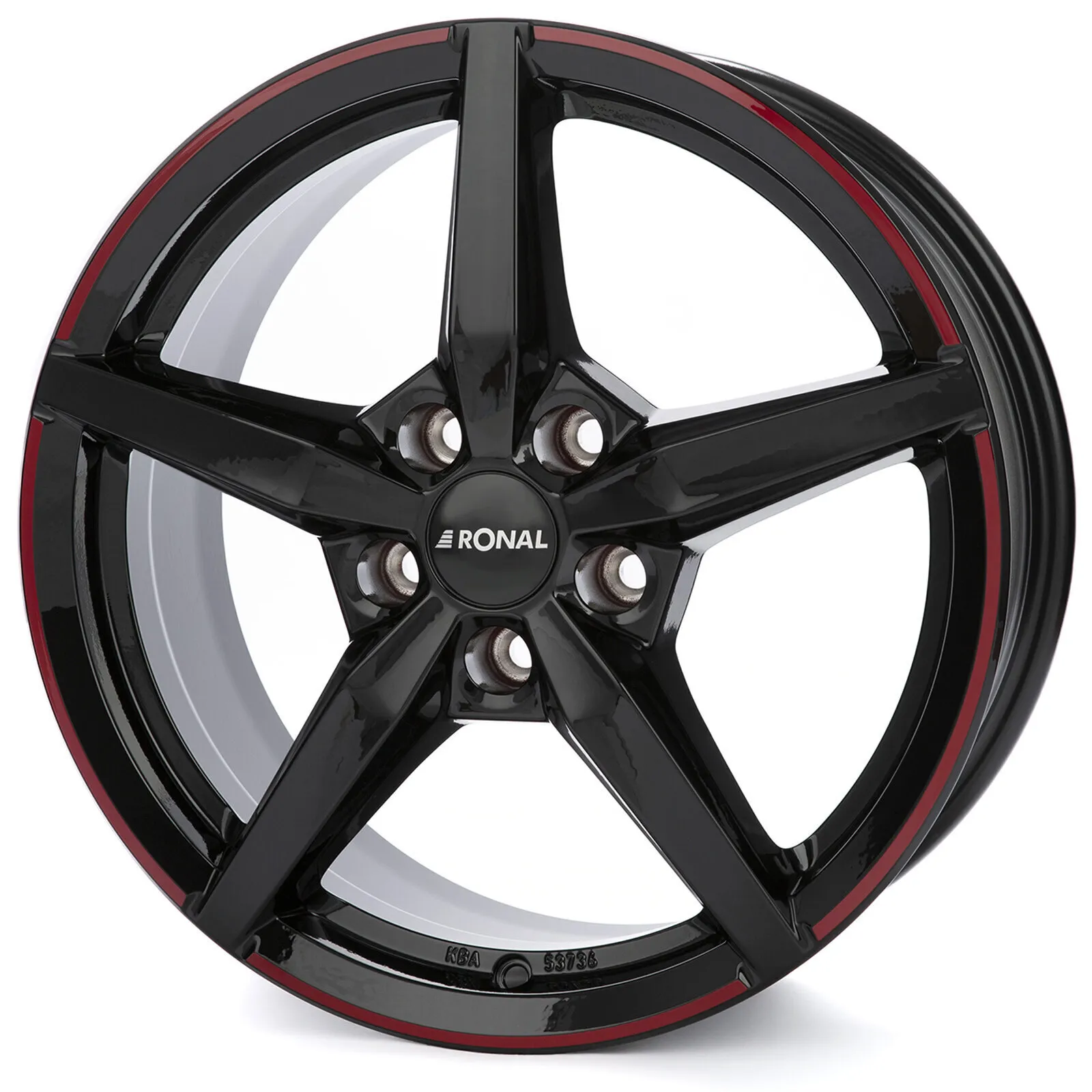 Ronal R69 - Jetblack-Red Rim
